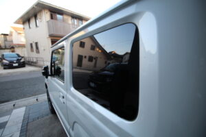 フィルム施工後、外から見た写真